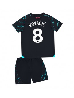 Manchester City Mateo Kovacic #8 Ausweichtrikot für Kinder 2023-24 Kurzarm (+ Kurze Hosen)